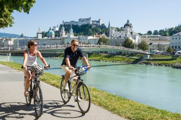 Fahrrad, Salzach © Tourismus Salzburg, Reinhart Bryan